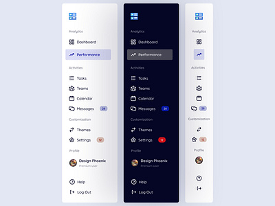 Side Bar Navigation UI Design dailyui dailyux design tech ui uidesign ux