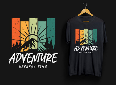 Vintage Adventure T-shirt Design adventure design illustrator photoshop t shirt design tshirt vector vintage vintage vector