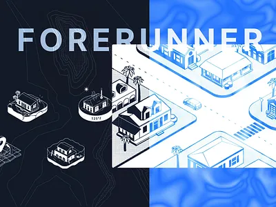 Illustration set for Forerunner 3d blueprint flood fluid home house illustration illustrator isometric life plain property realestate resident storytelling technical urban urbanism water workflow