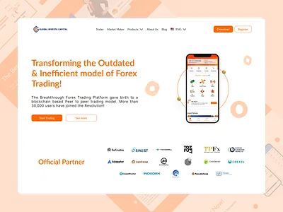 (Redesign) Global Investa Capital - Landing Page / Home Page design figma invest redesign trading ui ui design ui ux ui ux design ux ux design web web design