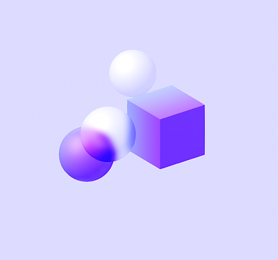 Abstract 3D Gradient Shapes 3d design illustration