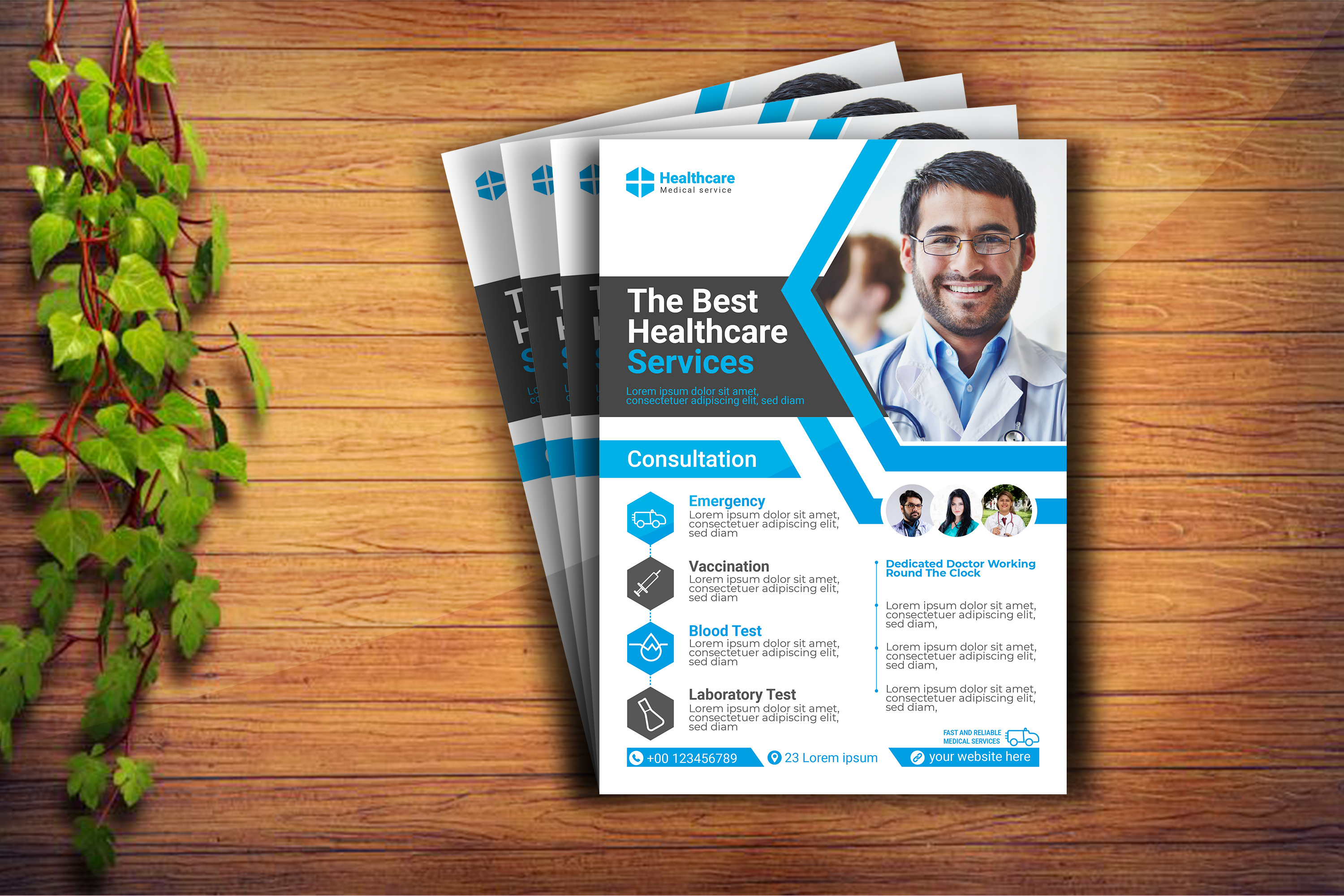 Example of Flyer Design For Healthcare And Medical