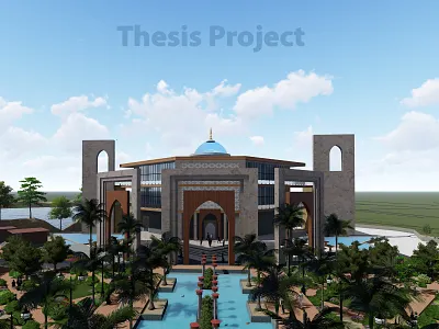 Learning Centre and Ethereal Gathering Render 3d architecture branding design landscape