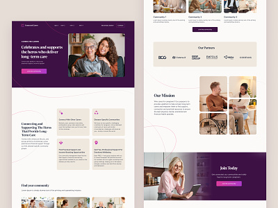 Connected Carers care community connected carers connection emotional financial group health heroes layout mental physical practical support ui ux web design web site