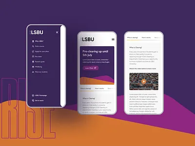 London South Bank University: Clearing Hub college design education product design saas tech ui university ux web website