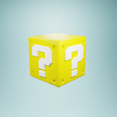 Mario Box 3d design illustration modeling