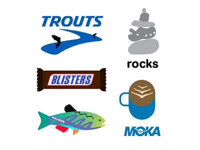 Trail running logos blisters brooks coffee crocs hoka illustration logos minimalist running salomon snickers sport trail running
