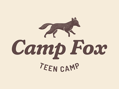 Camp Fox Logo & Identity animal branding camp camper camping catalina fox furry island logo logo design minimal typography