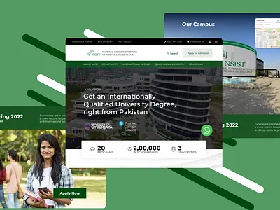 NSIST: Landing Page for a University 3d animation branding college des design education graphic design landing page latest desings logo mockups motion graphics school trending ui uni universities university ux