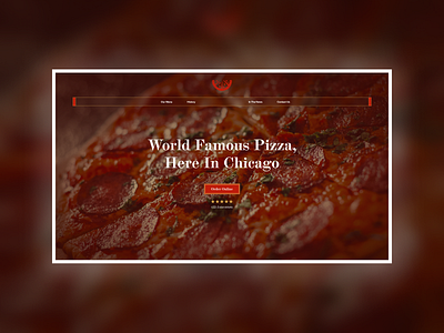 Pizza Restaurant Hero centered figma food hero photo pizza red restaurant ui warm web design webflow