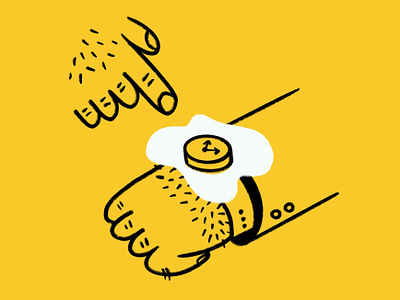 Egg timer 🍳⌚️ design doodle egg fried egg funny hand illo illustration lol sketch timer watch