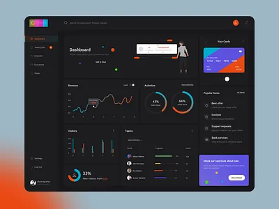 minimal dashboard clean darkmode dashboard desktop minimal ui webapp website