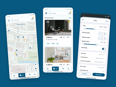 Rental app app application card mobile ui ui ux ux design