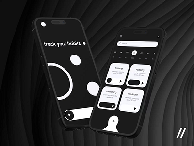 Habit Tracker Mobile IOS App android animation app app design app interaction app ui dashboard design habbit home page indicator ios mobile mobile app mobile ui track tracker ui uiux ux