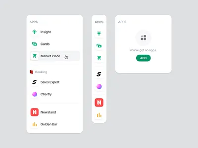 Floating Sidebar Navigation add apps cards clean dashboard design system free download hover modal navigation system sidebar sidebar navigation topbar ui ui kit user interface ux widget