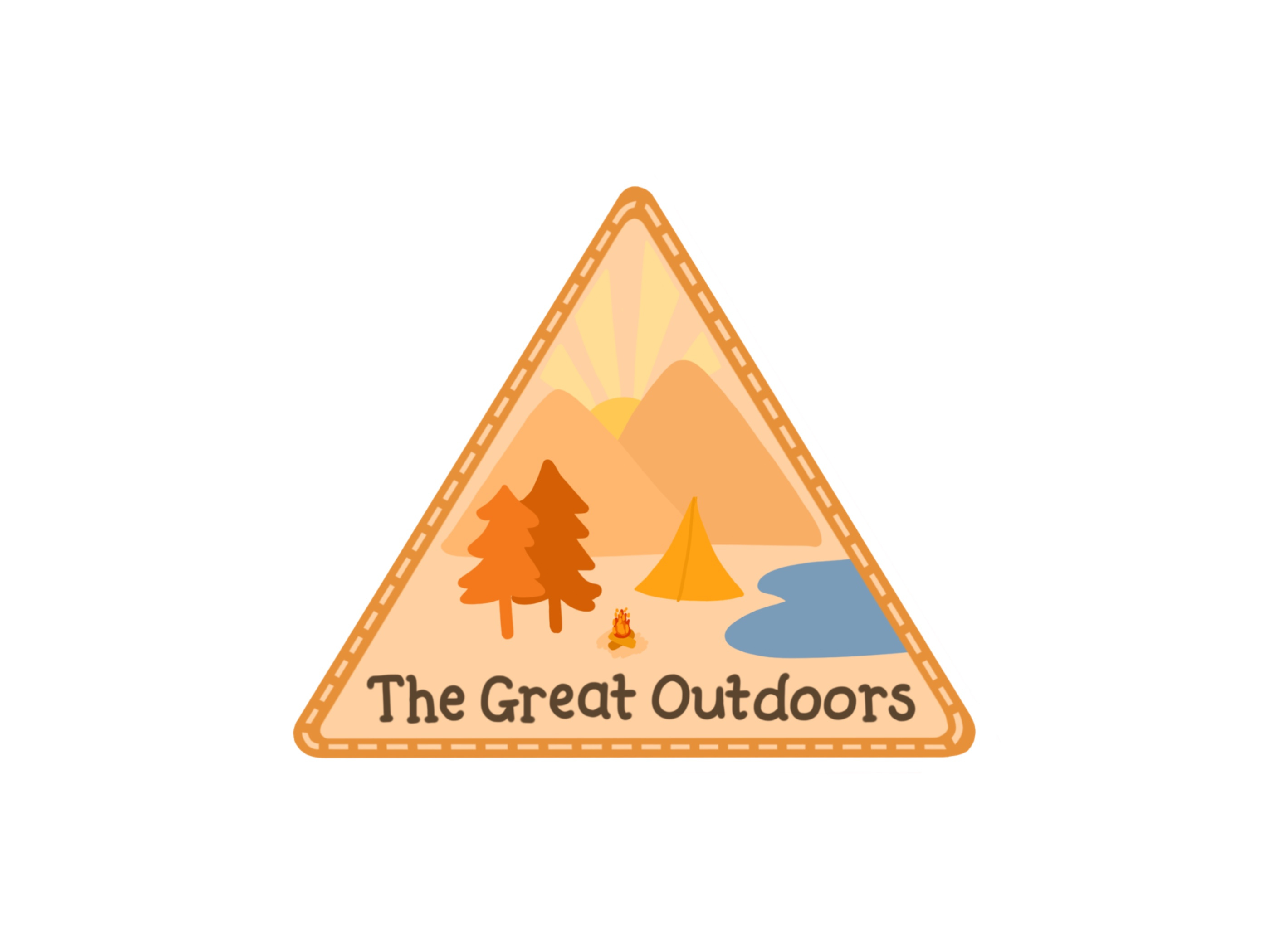 my happy place adventure badge camping girl guide graphic design great outdoors illustration lake mountains wild camping