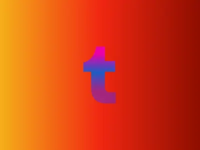 Tumblr icon gradient version 2 design dribbble figma graphic design logo logo design