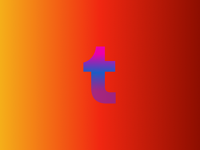 Tumblr icon gradient version 2 design dribbble figma graphic design logo logo design