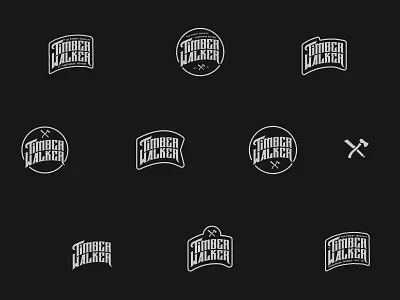 TimberWalker branding graphic design handwritten layout logo typography vintage