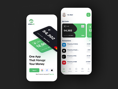 Wiseant - One App That Manage Your Money app design bank account bank app bank card banking banking app credit card finance app finances financial financial app fintech ios money management money transfer netguru product design transactions ui