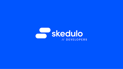 Skedulo Developers logo blue brand design branding design dev developers devs logo skedulo sub branding