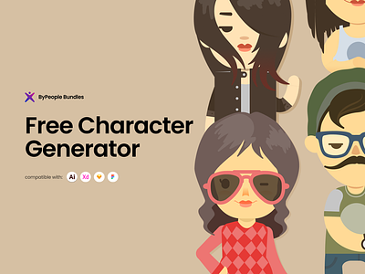 Free Character Generator avatar avatars characters download free freebie illustration svg