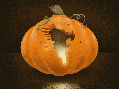 Halloween 2022 carving halloween illustration jack-o lantern pumpkin rooster