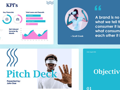 Simple and Professional Presentation Pitch Deck branding business charts design graphic design infografolio kpi marketing pitch deck powerpoint presentation slides template