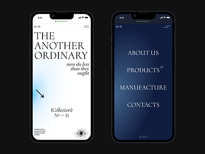 The another ordinary clean collection eye grid menu mobile app mobile composition mobile ui navigation responsive typography ui
