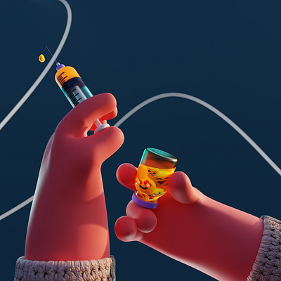 Happy dose blender emotions happydose injection modeling story