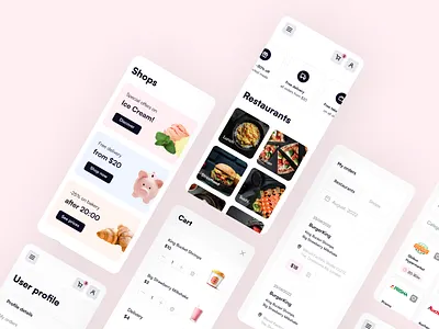 Delmi - E-Commerce UI Kit Template app brand branding cart clean design e commerce identity illustration landing logo minimal mobile shop store ui vector