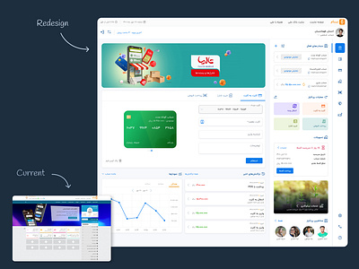 The Melli e-banking (Bam) - Redesign dashboard e bank financial redesign ui ux