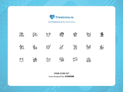 Spain Icon Set 3d animation branding design free icons graphic design icon illustration logo spain icon set spanish icon set ui vector vector logo web
