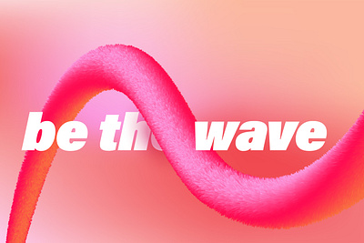 Be the wave 3d illustration minimalism vector
