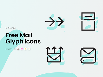 Free Mail Glyph Icons download email free freebie icon icons mail set icons vector