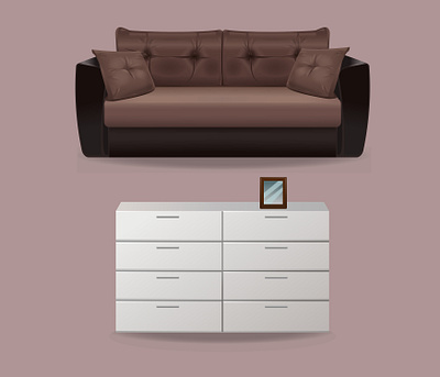 Furniture for game design furniture design graphic design illustration vector