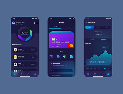 Wallet app design appdesign graphic design minimalist ui