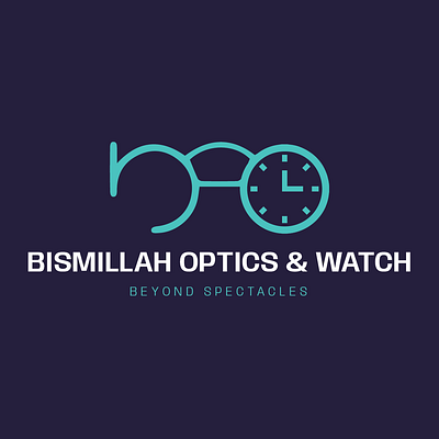 Bismillah Optics & Watch LOGO branding design graphic design logo
