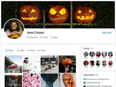 User Profile dailyui facebook network profile social network social profile socials twitter user user profile