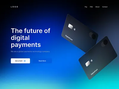 Header Digital Banking css header hero html website