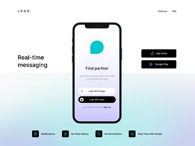 Header App Mobile app css header hero html mobile website