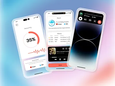 EM - Mobile version adobe xd app design design em emotion mobile mobile app music product design ui ui design uiux user interface