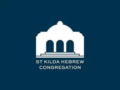 St Kilda Hebrew Congregation Logo - Navy brand branding design graphic design illustration logo type typography
