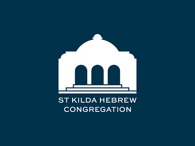 St Kilda Hebrew Congregation Logo - Navy brand branding design graphic design illustration logo type typography