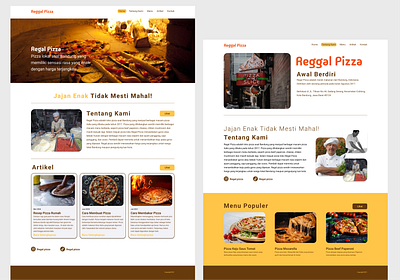 Pizza Shop Website Design pizza ui ux web design