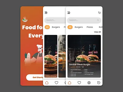 Food Ultimate Food for Everyone UI Design | Mobile A Design adobe xd branding design figma graphic design illustration logo ui ux vector
