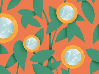 Sustainability is profitable coin editorial euro flower graphic green illustration minimal money orange plant profit reality sustainability