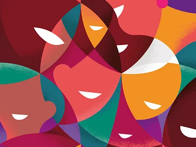 Art With Impact art bright colors diversity faces graphic happy health illustration impact inclusion mental pattern smiles society texture