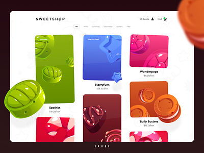 DUI — 012 (#DailyUI - eCommerce Shop) candy challenge concept dailyui design fun illustration store ui wonka