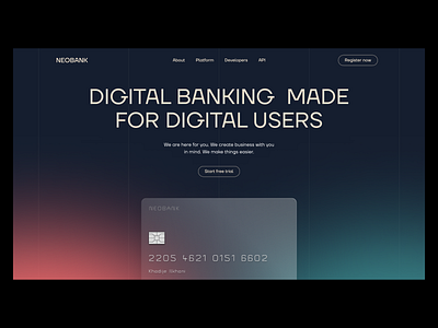 Banking Website 3d animation banking branding card design digitalbanking gradient graphic design illustration logo motion graphics ui uiux uiuxdesign ux vector webdesign